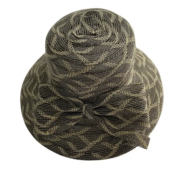 Giovannio Wide Brim Gray & Tan Women’s Hat
